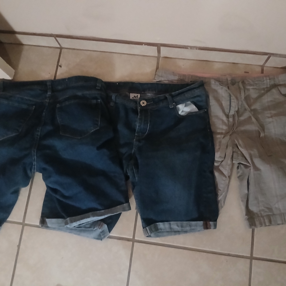 Wrangler Blue Jean Shorts Casual Cut-Off Style